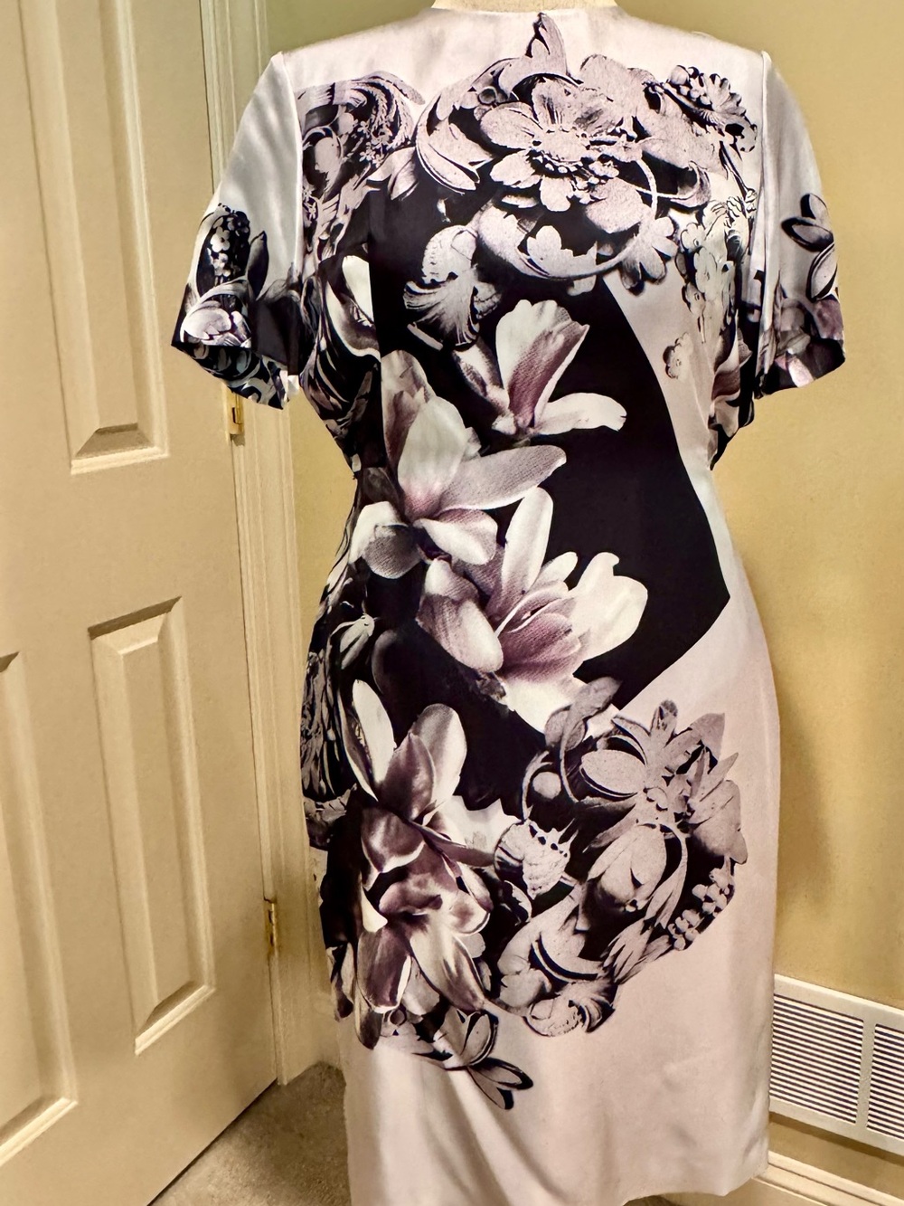 Paul Smith Floral-Print Black & White Silk Dress